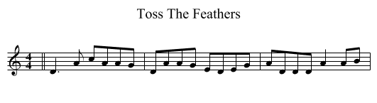 Toss The Feathers - staff notation