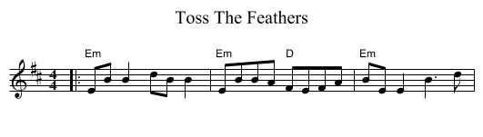 Toss The Feathers - staff notation