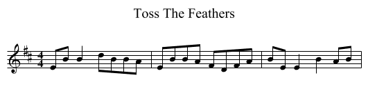 Toss The Feathers - staff notation
