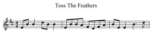 Toss The Feathers - staff notation