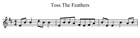 Toss The Feathers - staff notation