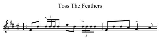 Toss The Feathers - staff notation