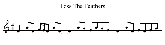 Toss The Feathers - staff notation