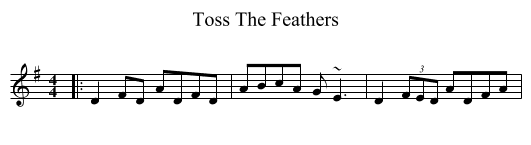 Toss The Feathers - staff notation