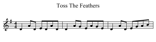 Toss The Feathers - staff notation