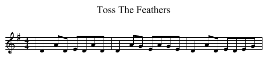 Toss The Feathers - staff notation