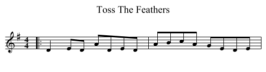 Toss The Feathers - staff notation