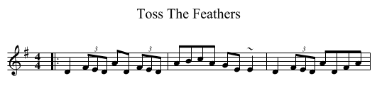Toss The Feathers - staff notation