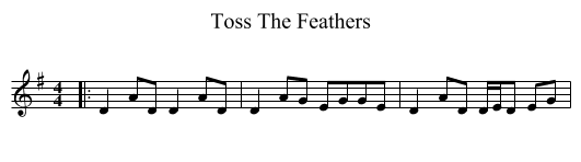 Toss The Feathers - staff notation