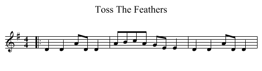Toss The Feathers - staff notation