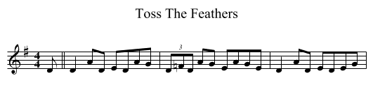 Toss The Feathers - staff notation