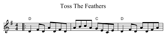 Toss The Feathers - staff notation