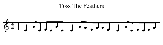 Toss The Feathers - staff notation