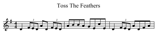Toss The Feathers - staff notation