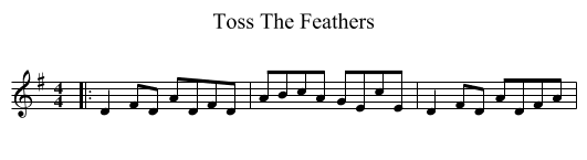 Toss The Feathers - staff notation