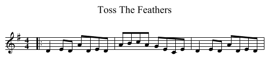 Toss The Feathers - staff notation