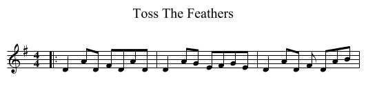 Toss The Feathers - staff notation