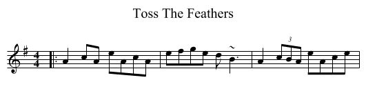 Toss The Feathers - staff notation