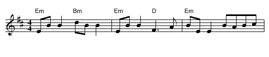 Toss the Feathers - staff notation