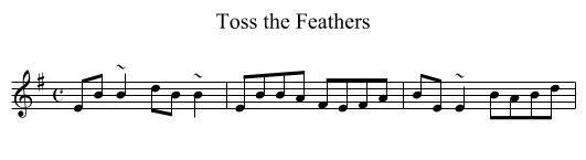 Toss the Feathers - staff notation