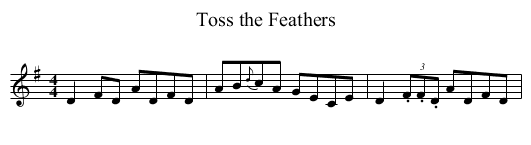 Toss the Feathers - staff notation
