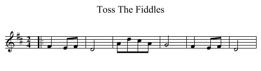 Toss The Fiddles - staff notation