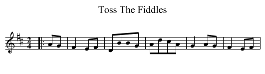 Toss The Fiddles - staff notation