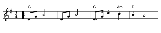 Toting - staff notation