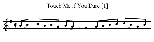 Touch Me if You Dare [1] - staff notation