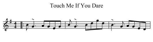 Touch Me If You Dare - staff notation