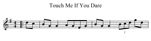 Touch Me If You Dare - staff notation