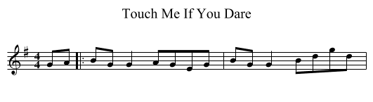 Touch Me If You Dare - staff notation