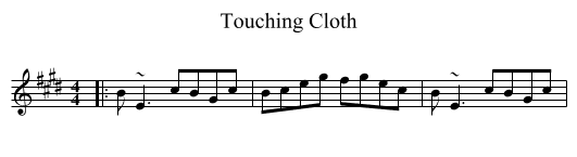 Touching Cloth - staff notation