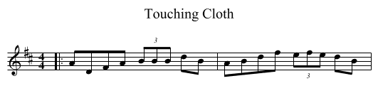 Touching Cloth - staff notation