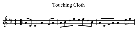 Touching Cloth - staff notation