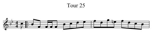 Tour 25 - staff notation