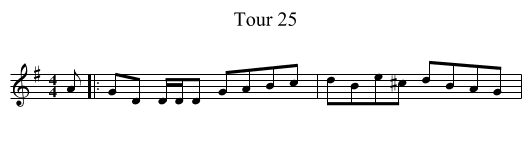 Tour 25 - staff notation