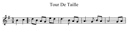 Tour De Taille - staff notation