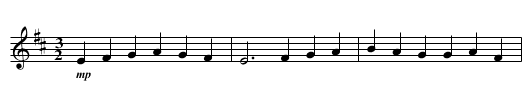Tourdion - staff notation