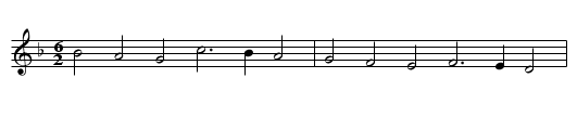 Tourdion - staff notation