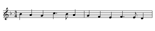 Tourdion - staff notation
