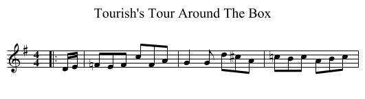 Tourish's Tour Around The Box - staff notation