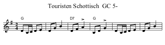Touristen Schottisch  GC 5- - staff notation