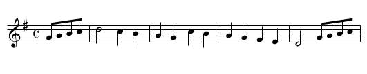 Toute Travers, La - staff notation