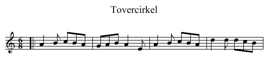 Tovercirkel - staff notation