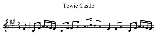 Towie Castle - staff notation