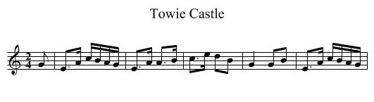 Towie Castle - staff notation