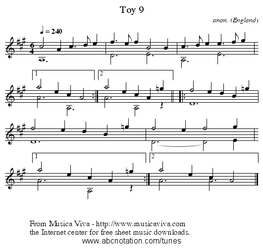 Toy 9 - staff notation