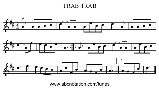 TRAB TRAB - staff notation