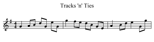 Tracks 'n' Ties - staff notation